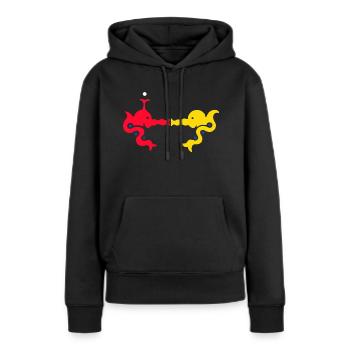 Der Kuss unter dem Meer - Frauen Premium Bio Hoodie - Schwarz - Vorne - Julia (174cm)