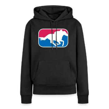 Rennpferd reiten Reitsport Pferde lustige Geschenk - Frauen Premium Bio Hoodie - Schwarz - Vorne - Julia (174cm)
