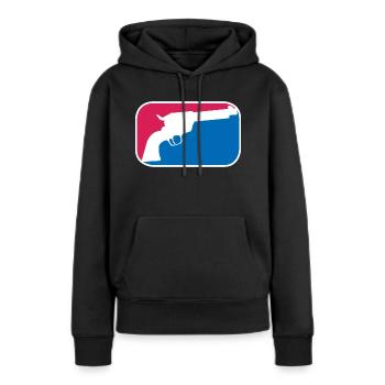 Revolver Pistole Cowboy Knarre lustige Geschenk - Frauen Premium Bio Hoodie - Schwarz - Vorne - Julia (174cm)