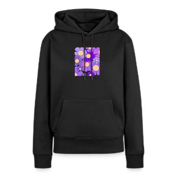 Blumen United - Frauen Premium Bio Hoodie - Schwarz - Vorne - Julia (174cm)