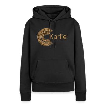 Pour Karlie - Sweat à capuche Premium bio Femme - noir - Devant - Julia (174cm)