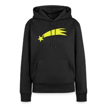 Sternschnuppe - Frauen Premium Bio Hoodie - Schwarz - Vorne - Julia (174cm)