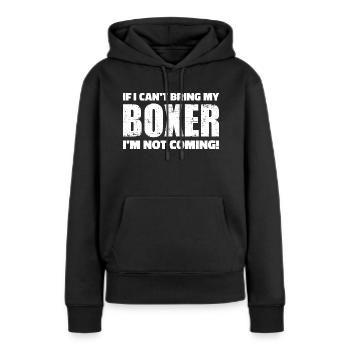 Boxer - Sweat à capuche Premium bio Femme - noir - Devant - Julia (174cm)