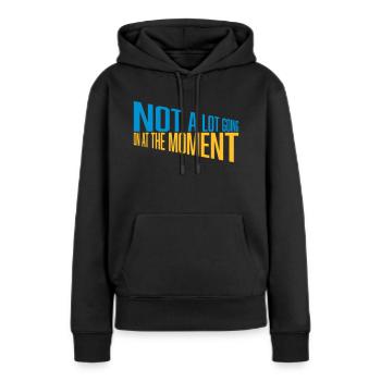 Il ne se passe pas grand-chose - Sweat à capuche Premium bio Femme - noir - Devant - Julia (174cm)