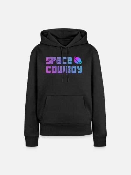 Space Cowboy - Frauen Premium Bio Hoodie - Schwarz
