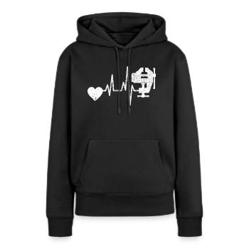 Schreiner Tischler Hobel Handwerker Schreinerei - Frauen Premium Bio Hoodie - Schwarz - Vorne - Julia (174cm)