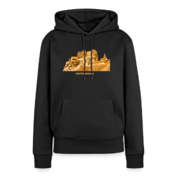 Château de Pottenstein Suisse franconienne Bavière - Sweat à capuche Premium bio Femme - noir - Devant - Julia (174cm)
