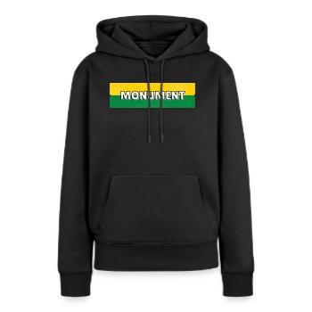 Monument Station - Women’s Premium Organic Hoodie - black - Front - Julia (174cm)