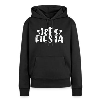 Allons Fiesta - Sweat à capuche Premium bio Femme - noir - Devant - Julia (174cm)
