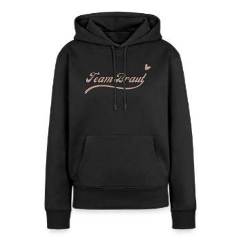 Team Braut -team de la mariée - Sweat à capuche Premium bio Femme - noir - Devant - Julia (174cm)