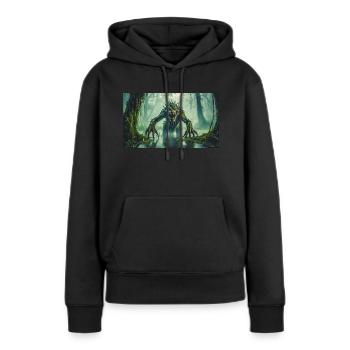 monster dunkel horror gruselig Halloween gruselig gruselig - Frauen Premium Bio Hoodie - Schwarz - Vorne - Julia (174cm)