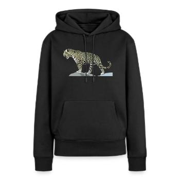jaguar - Sweat à capuche Premium bio Femme - noir - Devant - Julia (174cm)