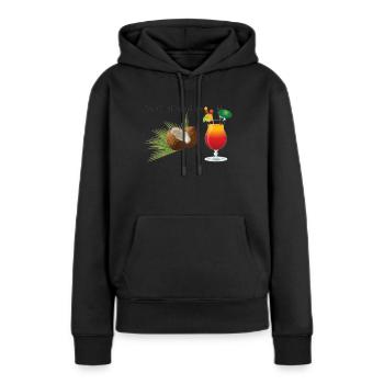Happy Caribic Paradise - Frauen Premium Bio Hoodie - Schwarz - Vorne - Julia (174cm)