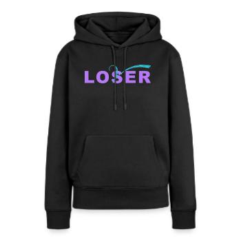Verlierer-Liebhaber - Frauen Premium Bio Hoodie - Schwarz - Vorne - Julia (174cm)