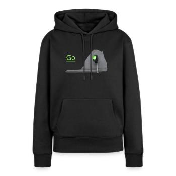 Le feu de circulation brille en vert devant le gris - Sweat à capuche Premium bio Femme - noir - Devant - Julia (174cm)
