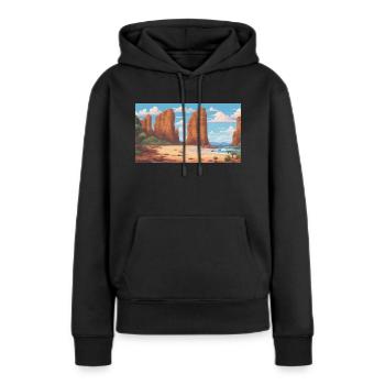 Great Ocean Road, Australia - Pixel Art - Women’s Premium Organic Hoodie - black - Front - Julia (174cm)