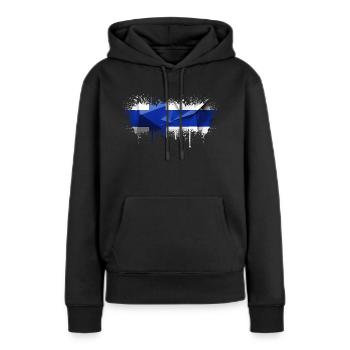 Finlande Suomi helsinki scandinavie viking fine FIN - Sweat à capuche Premium bio Femme - noir - Devant - Julia (174cm)
