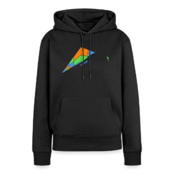 Containerschiff Altona - Frauen Premium Bio Hoodie - Schwarz - Vorne - Julia (174cm)