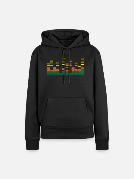 music - Frauen Premium Bio Hoodie - Schwarz