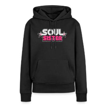 soul sister - Sweat à capuche Premium bio Femme - noir - Devant - Julia (174cm)