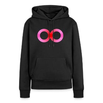 Huit Infinity 4 - Sweat à capuche Premium bio Femme - noir - Devant - Julia (174cm)