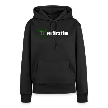 Tierärztin white - Frauen Premium Bio Hoodie - Schwarz - Vorne - Julia (174cm)
