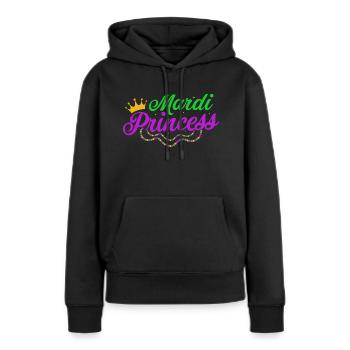 Mardi Princess Parade BeadsParty - Frauen Premium Bio Hoodie - Schwarz - Vorne - Julia (174cm)