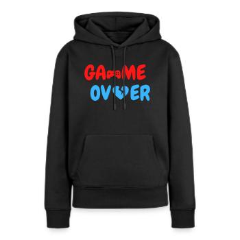 Fin du jeu - Sweat à capuche Premium bio Femme - noir - Devant - Julia (174cm)