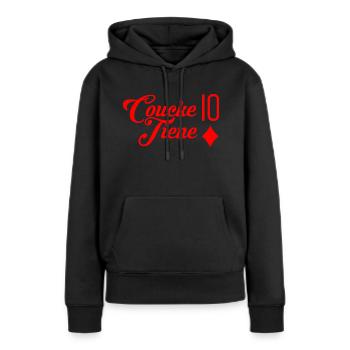 coucketiene - Women’s Premium Organic Hoodie - black - Front - Julia (174cm)