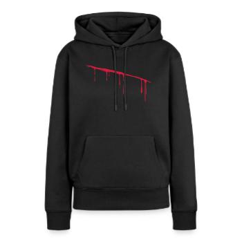 gore Schwerthieb - Frauen Premium Bio Hoodie - Schwarz - Vorne - Julia (174cm)