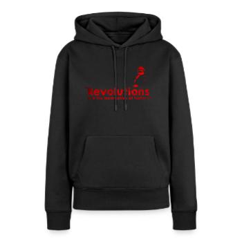 Karl Marx pour Révolutions (Revolutions) - Sweat à capuche Premium bio Femme - noir - Devant - Julia (174cm)