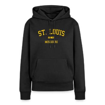 St. Louis - Missouri - United States of America - Frauen Premium Bio Hoodie - Schwarz - Vorne - Julia (174cm)