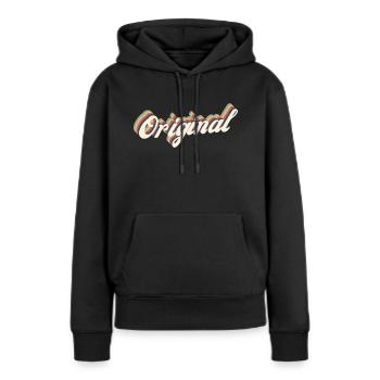 Original - Sweat à capuche Premium bio Femme - noir - Devant - Julia (174cm)