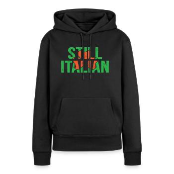 Still Italian - Frauen Premium Bio Hoodie - Schwarz - Vorne - Julia (174cm)