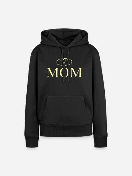 mom - Frauen Premium Bio Hoodie - Schwarz