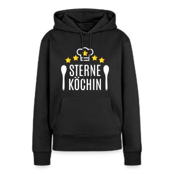 Beste Köchin Mama Oma Sterneköchin 5 Sterne Küche - Frauen Premium Bio Hoodie - Schwarz - Vorne - Julia (174cm)