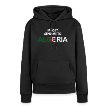 wenn ich verloren habe, schick mich nach Algerien-cadeau Algérie - Frauen Premium Bio Hoodie - Schwarz - Vorne - Julia (174cm)