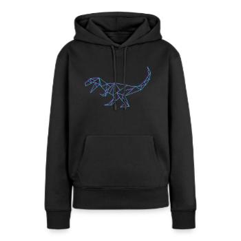 Neon Raptor - Frauen Premium Bio Hoodie - Schwarz - Vorne - Julia (174cm)