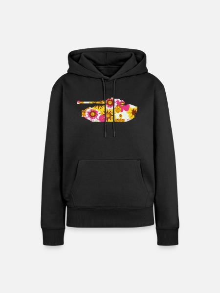 Friedenspanzer - Frauen Premium Bio Hoodie - Schwarz
