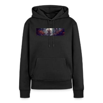 apocalypse monde après l’humanité araignée géante mutant - Sweat à capuche Premium bio Femme - noir - Devant - Julia (174cm)