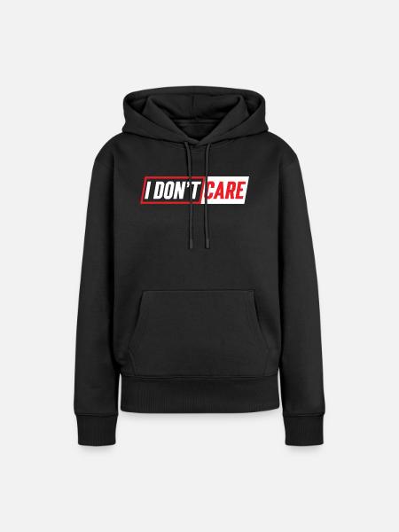 Ist mir egal - Frauen Premium Bio Hoodie - Schwarz