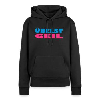 übelst cornée sortie-shirt malheureusement - Sweat à capuche Premium bio Femme - noir - Devant - Julia (174cm)