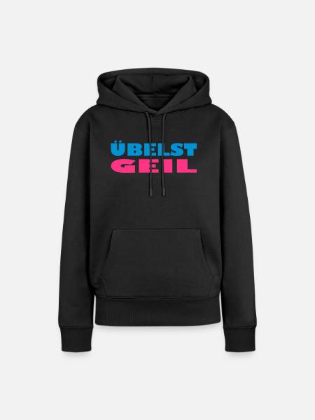 übelst geil leider exit-shirt - Frauen Premium Bio Hoodie - Schwarz