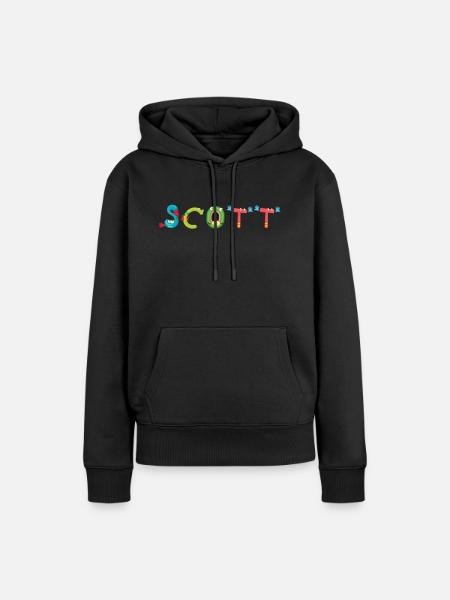 Scott - Frauen Premium Bio Hoodie - Schwarz