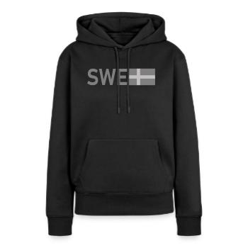 Taktisches Grau ENG - Frauen Premium Bio Hoodie - Schwarz - Vorne - Julia (174cm)