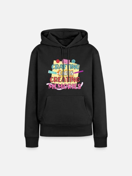 Karten Basteln Künstler Geschenk-Idee - Frauen Premium Bio Hoodie - Schwarz