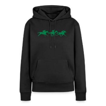 Pferd Pferderennen Pferderennen Jockey - Frauen Premium Bio Hoodie - Schwarz - Vorne - Julia (174cm)