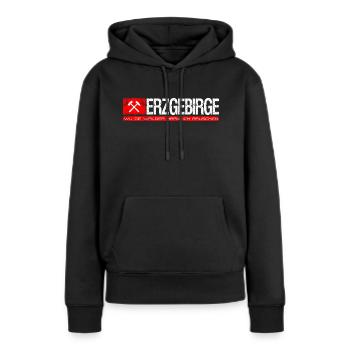 Erzgebirge Wu de walder haamlich rauschen - Sweat à capuche Premium bio Femme - noir - Devant - Julia (174cm)