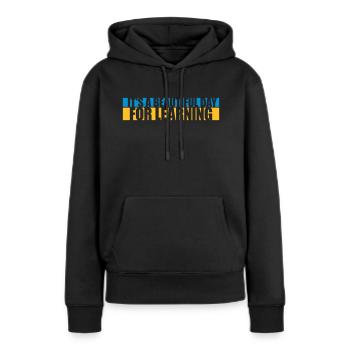 beautiful day for learning - Women’s Premium Organic Hoodie - black - Front - Julia (174cm)