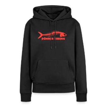 Dünner Hering - Frauen Premium Bio Hoodie - Schwarz - Vorne - Julia (174cm)